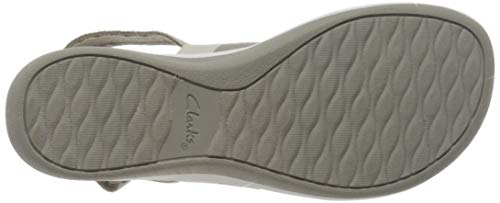 Clarks Arla Jacory, Sandalias de Talón Abierto para Mujer, Beige (Sand Multi Sand Multi), 40 EU