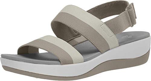 Clarks Arla Jacory, Sandalias de Talón Abierto para Mujer, Beige (Sand Multi Sand Multi), 40 EU