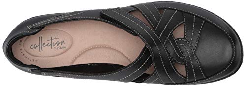 Clarks Ashland Rosa, Zapatillas Deportivas. para Mujer, Piel Negra, 38.5 EU