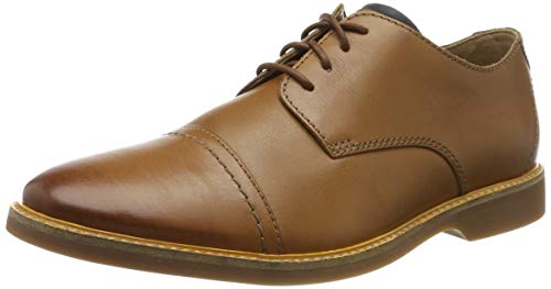 Clarks Atticus Cap, Zapatos de Cordones Derby Hombre, Braun Tan-Funda de Piel, 42 EU