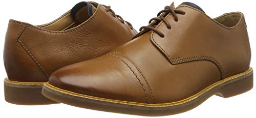 Clarks Atticus Cap, Zapatos de Cordones Derby Hombre, Braun Tan-Funda de Piel, 42 EU