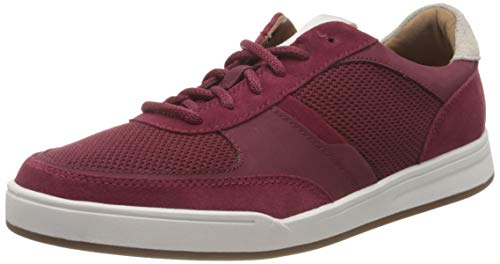 Clarks Bizby Lace, Zapatillas Hombre, Combinación Red Suede, 42 EU