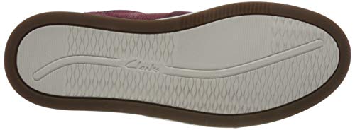 Clarks Bizby Lace, Zapatillas Hombre, Combinación Red Suede, 42 EU