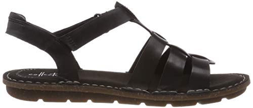 Clarks Blake Jewel, Sandalia con Pulsera Mujer, Negro (Black Leather-), 38 EU
