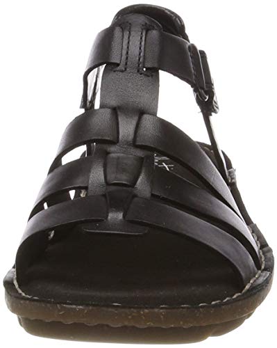 Clarks Blake Jewel, Sandalia con Pulsera Mujer, Negro (Black Leather-), 38 EU