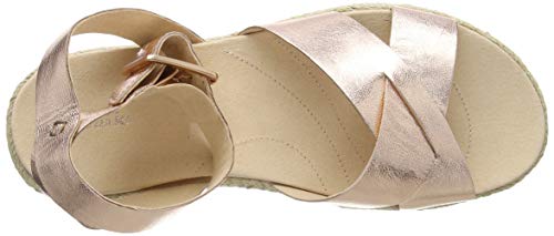 Clarks Botanic Poppy, Sandalia con Pulsera Mujer, Dorado (Rose Gold Lea Rose Gold Lea), 38 EU