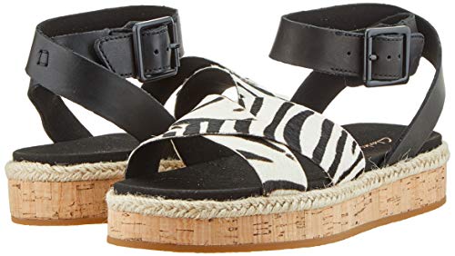 Clarks Botanic Poppy, Sandalia con Pulsera Mujer, Multicolor (Animal Print Animal Print), 42 EU