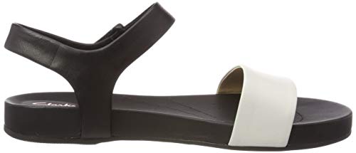 Clarks Bright Pacey, Mules Mujer, Blanco (White Leather-), 37 EU