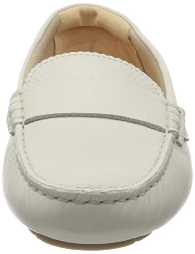 Clarks C MOCC, Mocasines Mujer, Blanco (White Leather White Leather), 40 EU
