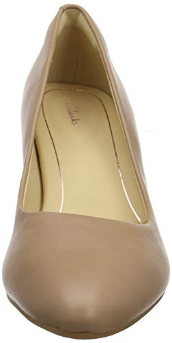 Clarks Calla Rose Zapatos de Tacón Mujer, Beige (Praline Leather), 38 EU