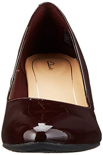 Clarks Calla Rose, Zapatos de Tacón Mujer, Marrón (Burgundy Patent Burgundy Patent), 37.5 EU