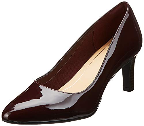 Clarks Calla Rose, Zapatos de Tacón Mujer, Marrón (Burgundy Patent Burgundy Patent), 37.5 EU