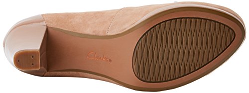 Clarks Chorus Carol, Zapatos de Tacón Mujer, Beige (Beige Combi), 39.5 EU