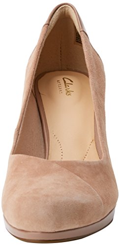 Clarks Chorus Carol, Zapatos de Tacón Mujer, Beige (Beige Combi), 39.5 EU
