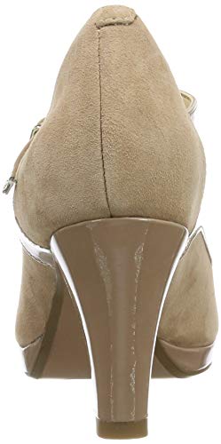 Clarks Chorus Pitch, Zapatos de Tacón para Mujer, Beige (Beige Combi), 38 EU