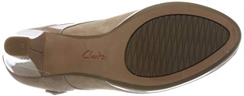 Clarks Chorus Pitch, Zapatos de Tacón para Mujer, Beige (Beige Combi), 38 EU