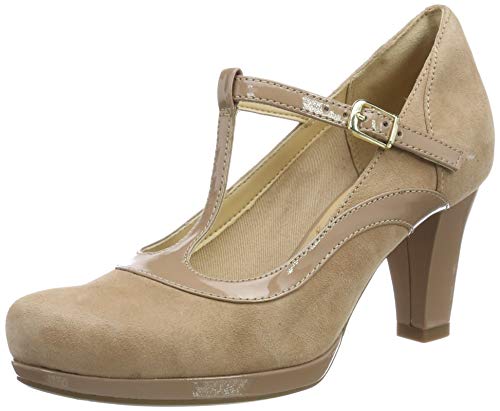Clarks Chorus Pitch, Zapatos de Tacón para Mujer, Beige (Beige Combi), 38 EU