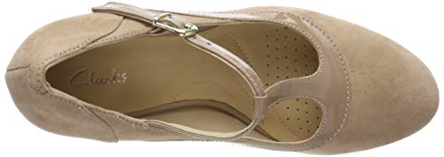 Clarks Chorus Pitch, Zapatos de Tacón para Mujer, Beige (Beige Combi), 38 EU