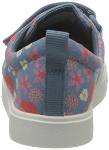 Clarks City Bright T, Zapatillas Niñas, Lona Azul Floral, 20 EU