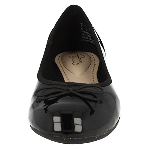 Clarks Couture Bloom, Bailarinas para Mujer, Negro (Black Patent), 42 EU