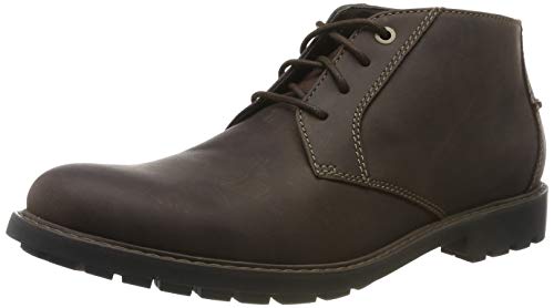 Clarks Curington Over, Botas clásicas. Hombre, Marrón Dark Brown Lea Dark Brown Lea, 43 EU