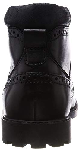 Clarks Curington Rise, Botas Chelsea Hombre, Negro (Black Smooth Leather), 43 EU