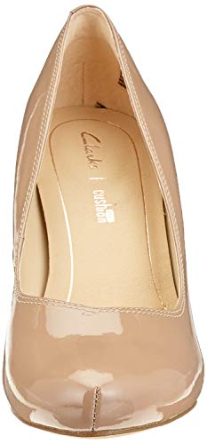 Clarks Dalia Rose, Zapatos de Tacón Mujer, Beige (Nude Patent), 39 EU