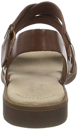 Clarks Declan Mix, Sandalias de Gladiador para Mujer, Marrón (Mahogany Combi Mahogany Combi), 41.5 EU