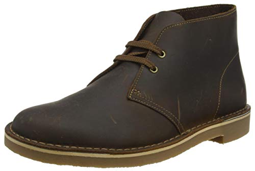 Clarks Desert Boot Bushacre 3, Botas Modelo Chukka Hombre, Marrón (Cera de Abejas), 43 EU