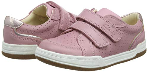 Clarks Fawn Solo T, Zapatillas Niñas, Piel Rosa Claro, 26 EU