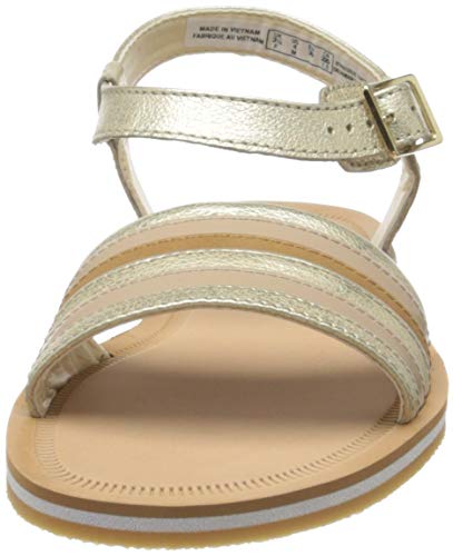 Clarks Finch Stride Y, Sandalias de Talón Abierto, Gris (Metallic Combi Metallic Combi), 36 EU