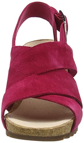 Clarks Flex Sand, Sandalias de Talón Abierto Mujer, Rosa (Fuchsia Suede Fuchsia Suede), 40 EU