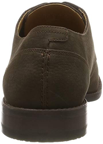 Clarks Flow Plain, Zapatos de Cordones Derby Hombre, Marrón Oscuro, 42 EU