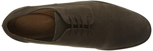 Clarks Flow Plain, Zapatos de Cordones Derby Hombre, Marrón Oscuro, 42 EU