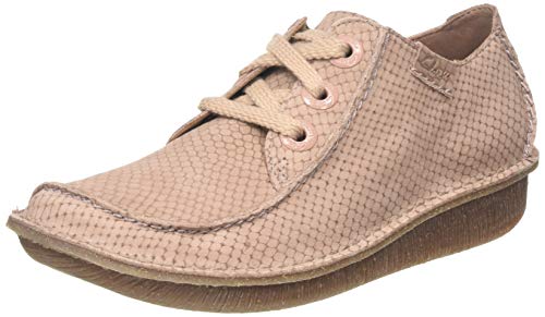 Clarks Funny Dream, Zapatos de Cordones Derby Mujer, Rosa (Dusty Pink Nubuck), 38 EU