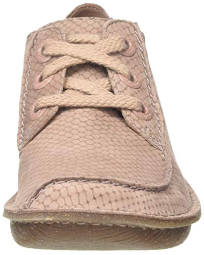 Clarks Funny Dream, Zapatos de Cordones Derby Mujer, Rosa (Dusty Pink Nubuck), 38 EU