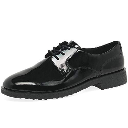 Clarks Griffin Lane, Zapatos de Cordones Derby Mujer, Negro (Black Pat Black Pat), 41 EU