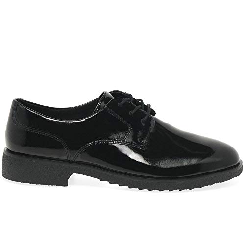 Clarks Griffin Lane, Zapatos de Cordones Derby Mujer, Negro (Black Pat Black Pat), 41 EU