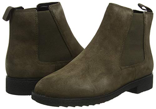 Clarks Griffin Plaza, Botas Estilo Chelsea Mujer, ejército, 38 EU