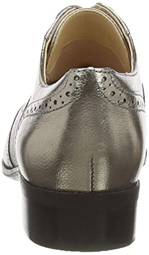 Clarks Hamble Oak, Zapatos de Cordones Brogue Mujer, Gris (Stone Met Lea Stone Met Lea), 36 EU