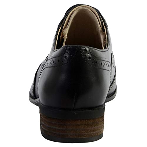 Clarks Hamble Oak, Zapatos de Cordones Derby Mujer, Negro (Black Leather), 39 EU
