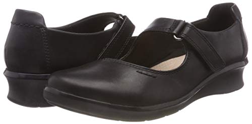 Clarks Hope Henley, Mocasines Mujer, Negro (Black Leather), 40 EU