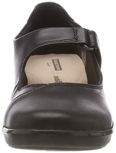 Clarks Hope Henley, Mocasines Mujer, Negro (Black Leather), 40 EU