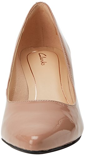 Clarks Isidora Faye, Zapatos de Tacón para Mujer, Beige (Nude Patent -), 39 EU