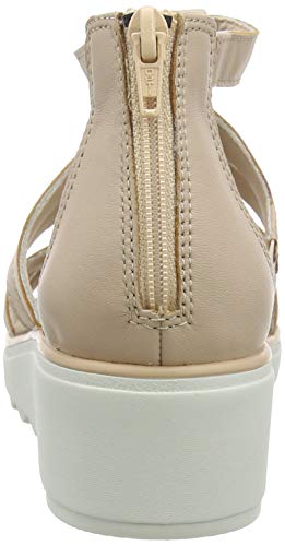 Clarks Jillian Nina, Sandalia con Pulsera para Mujer, Azul (Blush Leather Blush Leather), 39 EU