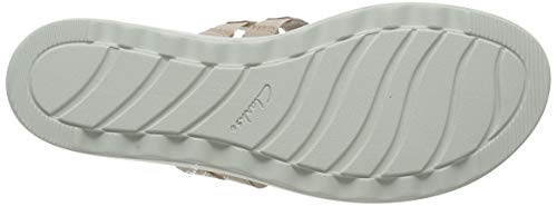 Clarks Jillian Nina, Sandalia con Pulsera para Mujer, Azul (Blush Leather Blush Leather), 39 EU