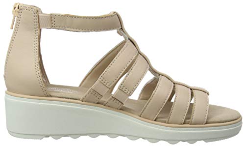 Clarks Jillian Nina, Sandalia con Pulsera para Mujer, Azul (Blush Leather Blush Leather), 39 EU