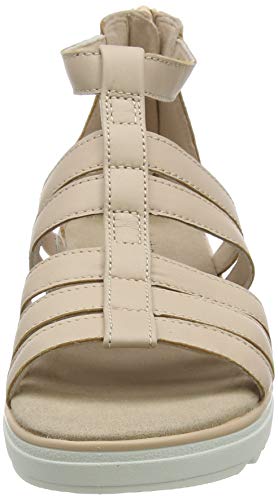 Clarks Jillian Nina, Sandalia con Pulsera para Mujer, Azul (Blush Leather Blush Leather), 39 EU