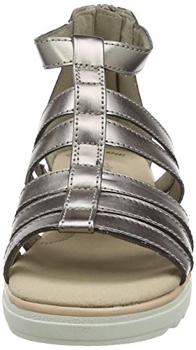 Clarks Jillian Nina, Sandalia con Pulsera para Mujer, Plateado (Pewter Metallic Pewter Metallic), 39 EU