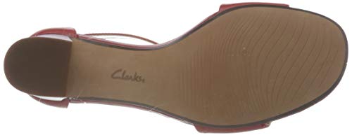 Clarks Jocelynne CAM, Bomba Mujer, Piel roja, 36 EU